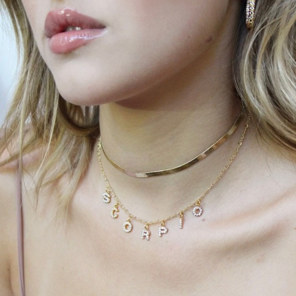 ✨14K Gold Plated Herringbone Choker & Necklace - Picture 4 of 4
